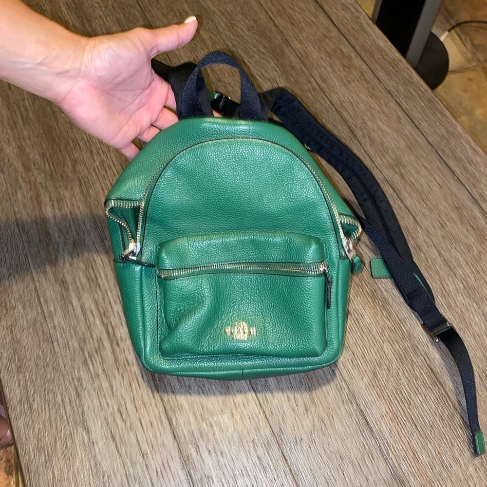 Mini Green Coach backpack